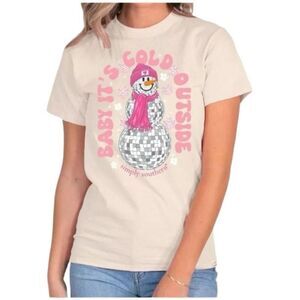 Simply Southern Baby It’s Cold Outside Snowman Graphic Tee NWOT